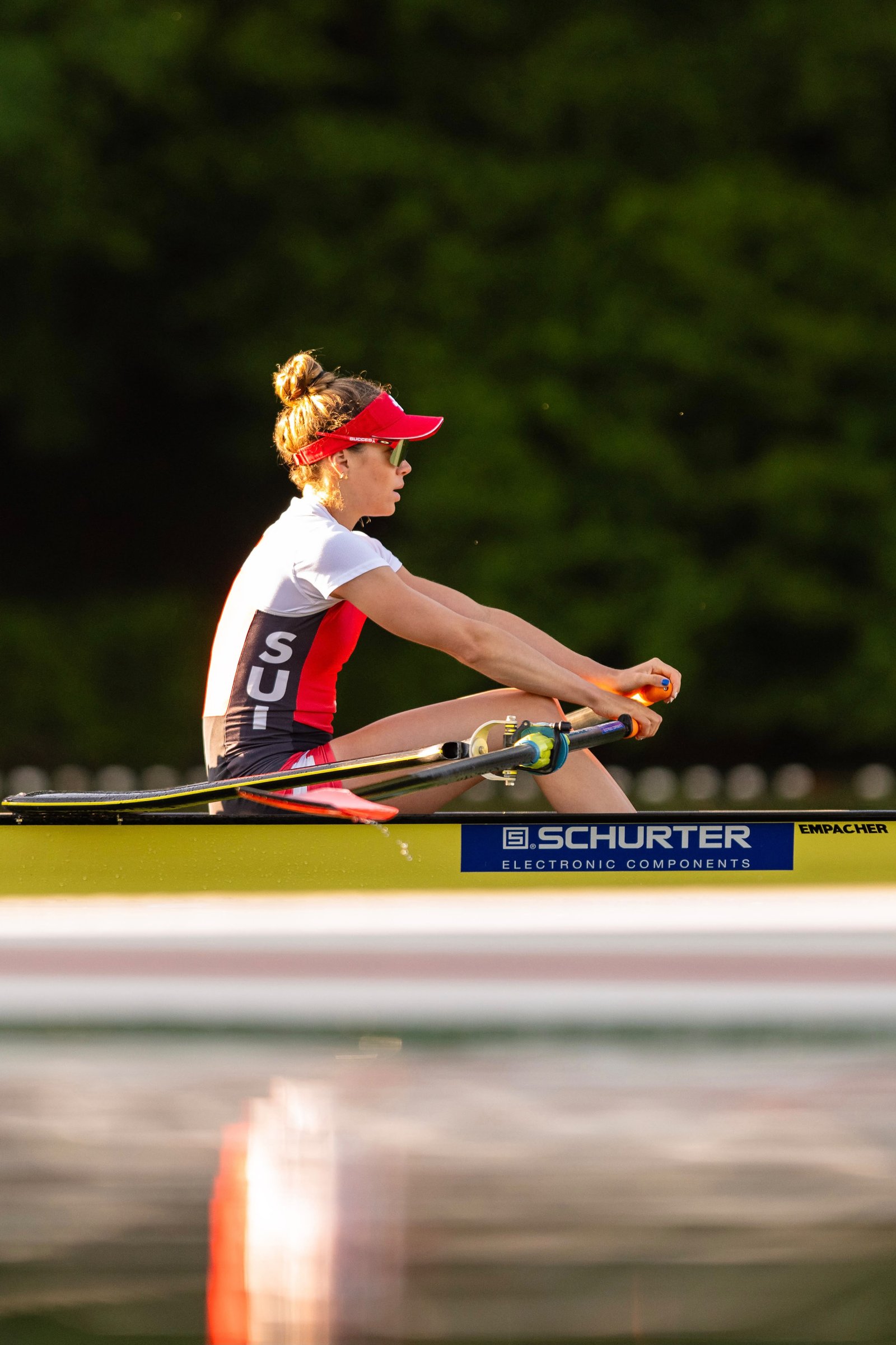 Sofia Meakin rowing in a single scull